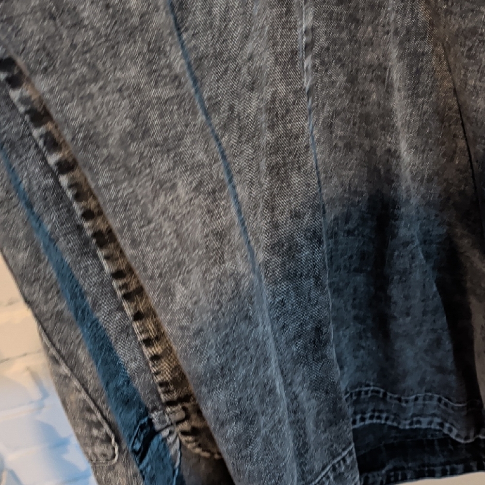 Free People Wilderado denim mini dress in the "On Mute" wash - Picture 11 of 12